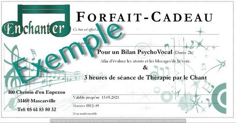 Forfait cadeau Thérapie par le Chant Forfait cadeau Thérapie par le Chant